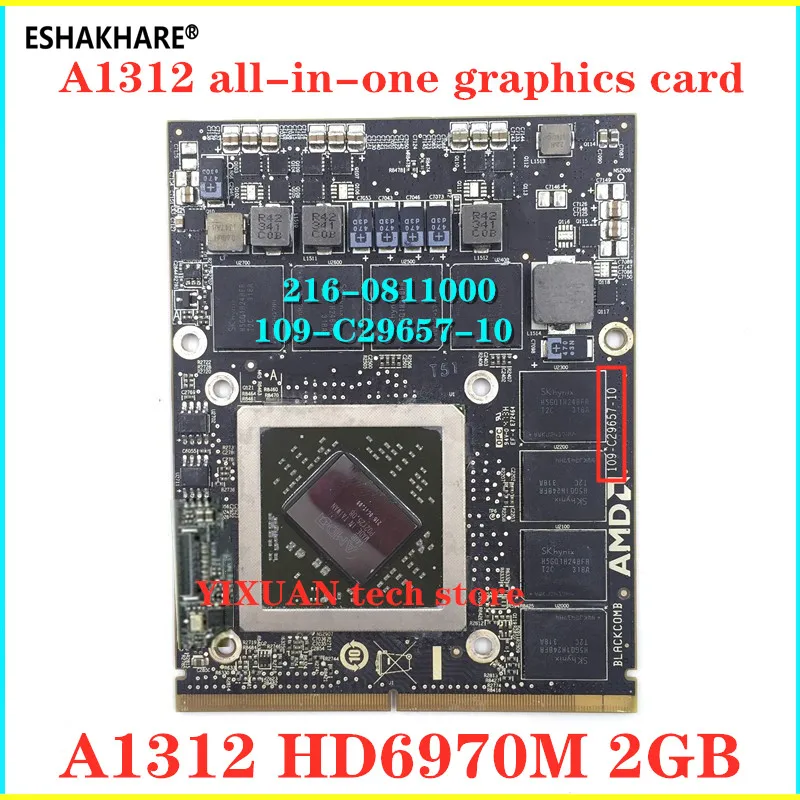 

HD 6970M HD6970 HD6970M 1GB 2GB VGA video card for Apple Imac 27``Mid 2011 Radeon A1312 109-C29657-10 216-0811000 661-5969