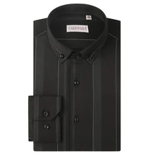 Мужские смелые и Модные полосатые рубашки премиум класса, удобная стандартная Повседневная рубашка на пуговицах с длинным рукавом