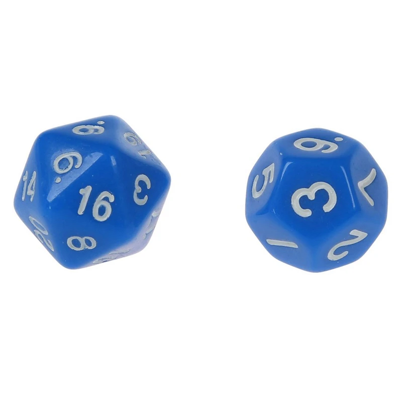 14 шт. игральные кости D4-D20 для игр Подземелья и Драконы RPG Подземелья и Драконы D&D, 7 шт. синий и 7 шт. красный