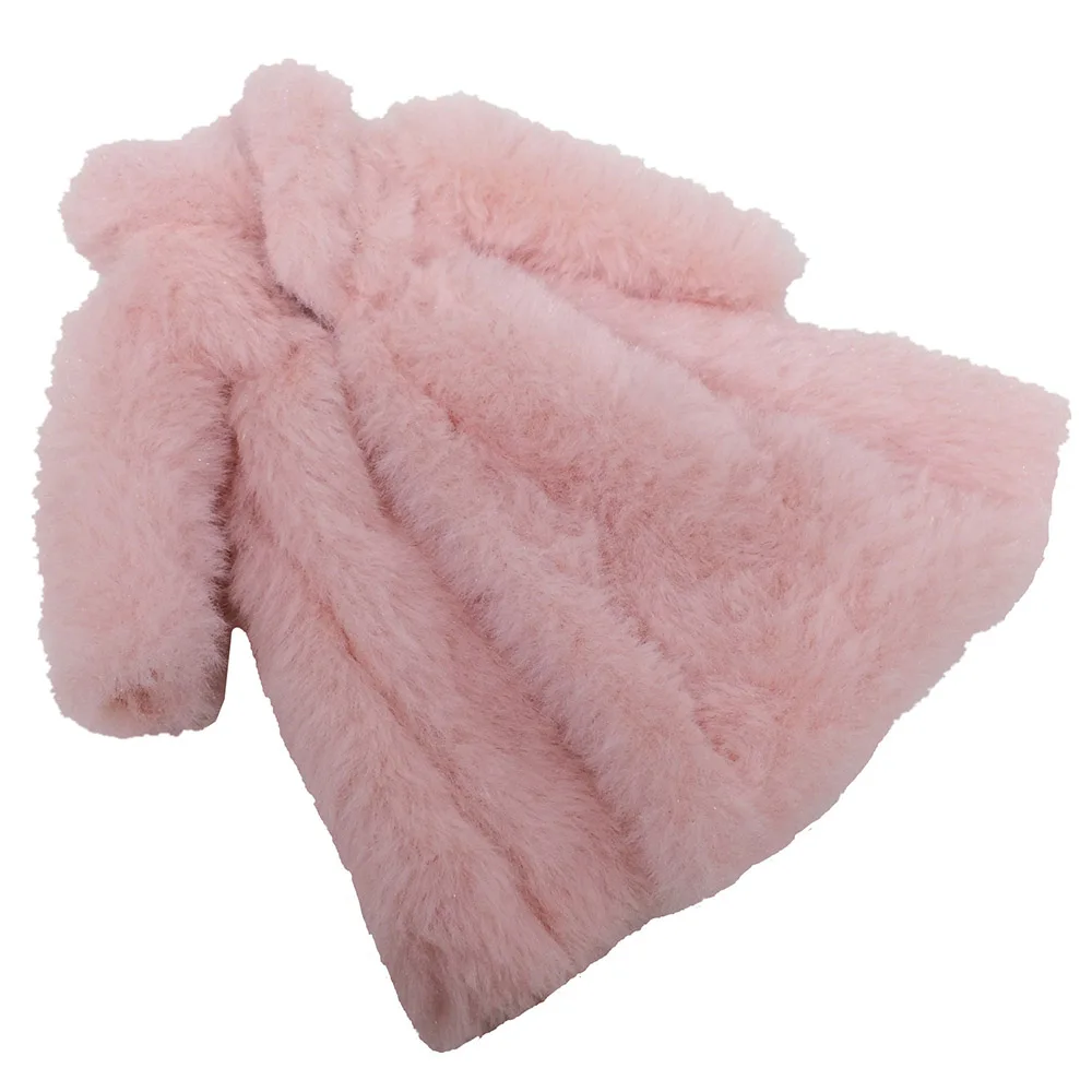 4 стиля, Кукольное платье принцессы модная верхняя одежда, юбка одежда ручной работы для 1/6, свитер меховое пальто аксессуары для куклы, подарок, игрушки для малышей - Цвет: pink fur coat