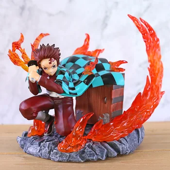 

Demon Slayer Kimetsu No Yaiba Kamado Tanjirou Breath of the Sun Attack Action Figure Model Doll Decoration Model