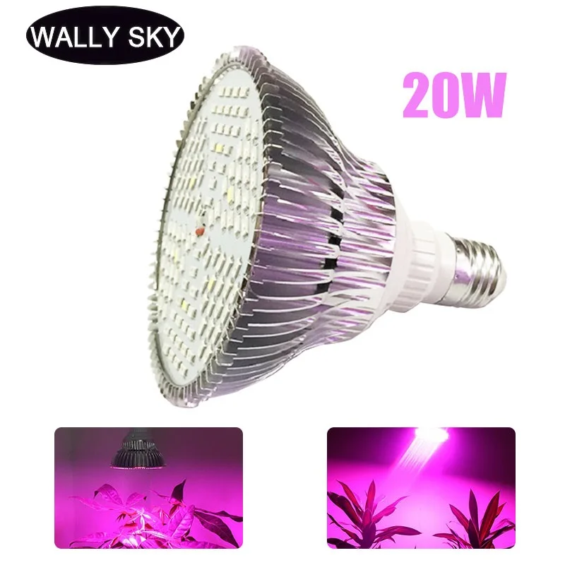 

Full Spectrum Plant Grow Led Light 20W Growing Bulbs for Greenhouse Indoor Hydroponics Flowers Vegetables Garden E27 Phyto Lamp