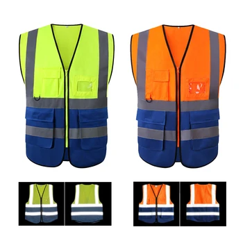 

High Visibility Safety Vest Unisex Outdoor Security Wiastcoat Jacket For Running Cycling Sport Traffic Warning Working Clothes