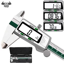 Calibre de aço inoxidável 150mm 6 Polegada es de daniu digital Polegada/métrica/frações conversão resolução de 0.01mm com caixa