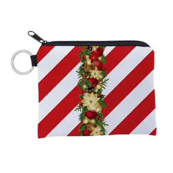 

Christmas Card Holder Wallet Santa Snowflake Purse Organizer Change Coin Bag