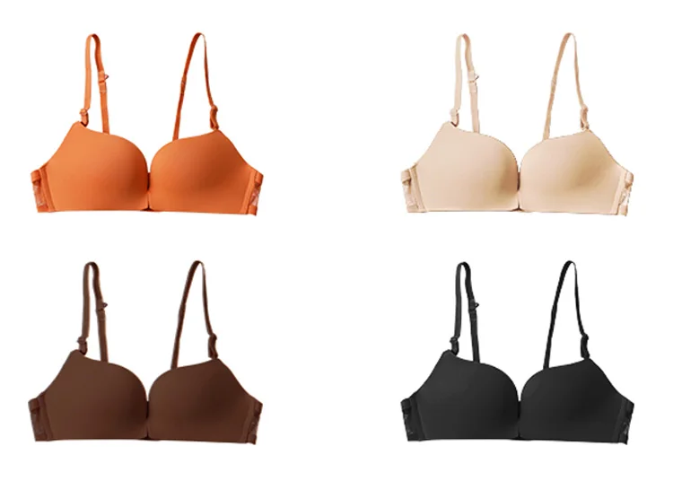 CINOON New Fashion Wireless Front Closure Bras For Women Sexy Lingerie Comfort Push Up Bra Adjusted Seamless Backless Bralette (14)