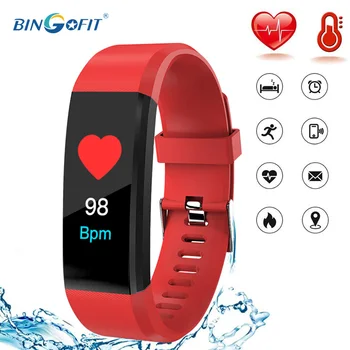 

BingoFit Blood Pressure Smart Watches Fitness Tracker Watch Body Temperature Heart Rate Sports Bracelet Passometer Wristbands