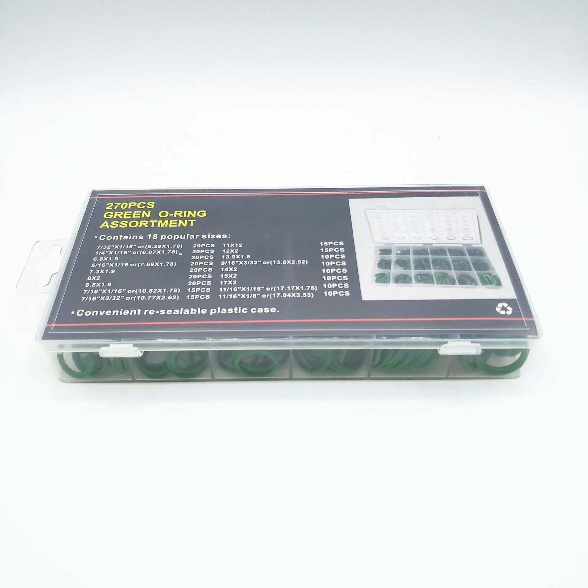 270Pcs R22/R134a Air Conditioning O Ring Rubber Rings Waterproof Washer