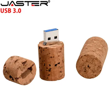

JASTER (1 PCS free LOGO) Wooden USB 3.0 cork wood usb flash drive pendrive 4GB 8GB 16GB 32GB 64GB memory stick