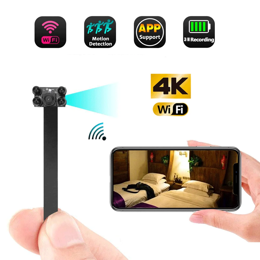 1080P DIY портативная wifi мини-камера, микро веб-камера, секретная видеокамера, поддержка дистанционного просмотра, ночное видение, обнаружение движения, скрытая карта
