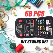 68Pcs Kits De Costura DIY Multi-função de Jogo da Caixa De Costura para Quilting Mão Acessórios de Costura linha de Bordar Costura
