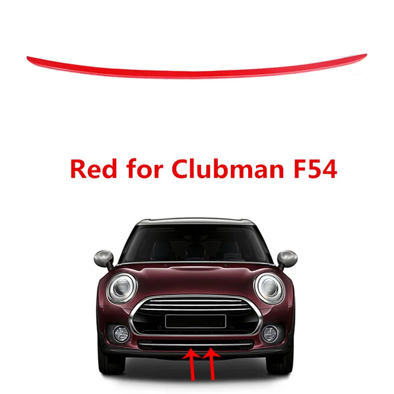 Red for F54 ABS передний нижний бампер для губ Накладка для Mini Clubman S F54 аксессуары для укладки - Цвет: Red for F54