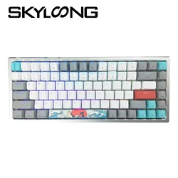 Skyloong sk84 teclas teclado mecânico usb com fio backlit eixo acessórios do teclado gaming gateron optical switches para desktop