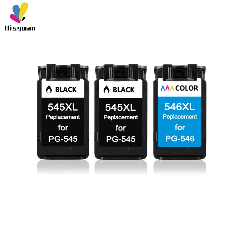 2Black 1Tri-color Hisywan PG545 CL546 чернильный картридж для Canon PG 545 Pixma IP2850 MX495 MG2450 MG2550 MG2950 NS28 принтер - Цвет: 2Black 1Tri-color
