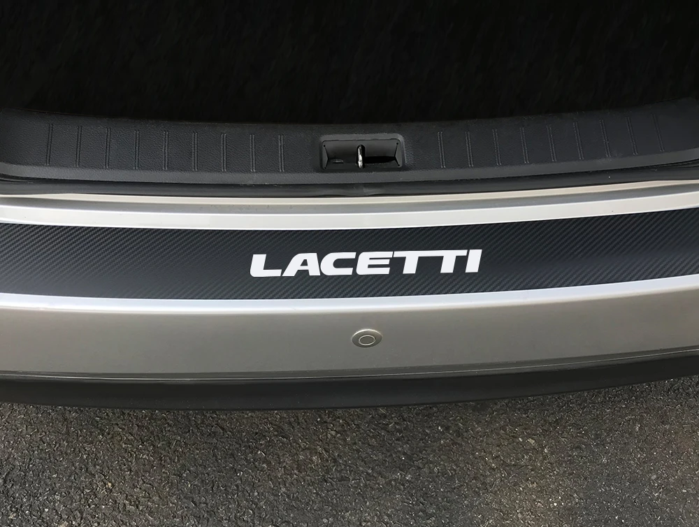 Автомобильные наклейки из углеродного волокна для Chevrolet Lacetti, задний бампер, багажник, авто протектор, стильные Переводные картинки, тюнинг, Стайлинг, автомобильные аксессуары