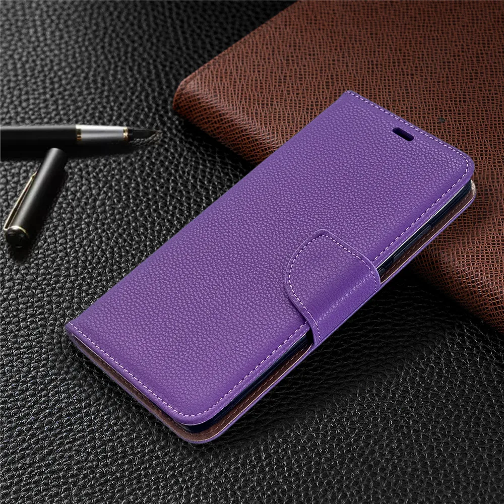 Purple BinFen LZW Note10 роскошный защитный чехол-книжка из искусственной кожи чехол для samsung Galaxy S10 S9 плюс S10e A51 A71 A10s A20s A50 A30 A10 A20e A40 A70 A20 чехол-портмоне - Цвет: Purple BinFen LZW