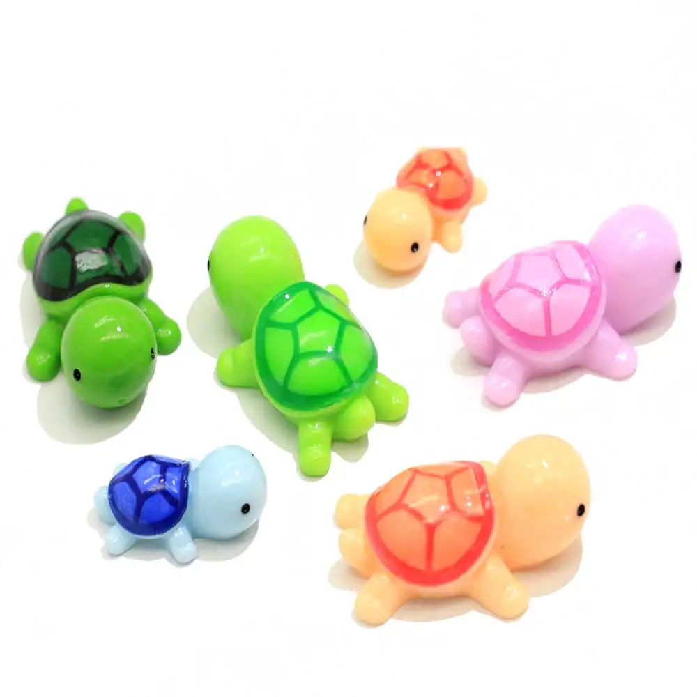 

10/50pcs Colorful Cute Mini Animal Miniature Tortoise Fairy Garden DIY Doll House Succulents Moss Landscape Decoration