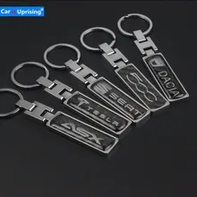 Автомобильный брелок для Fiat 500 Mitsubishi ASX Tesla VW SEAT DACIA логотип металлический брелок для ключей брелок эмблема брелок для ключей Key Chain автомобильные аксессуары