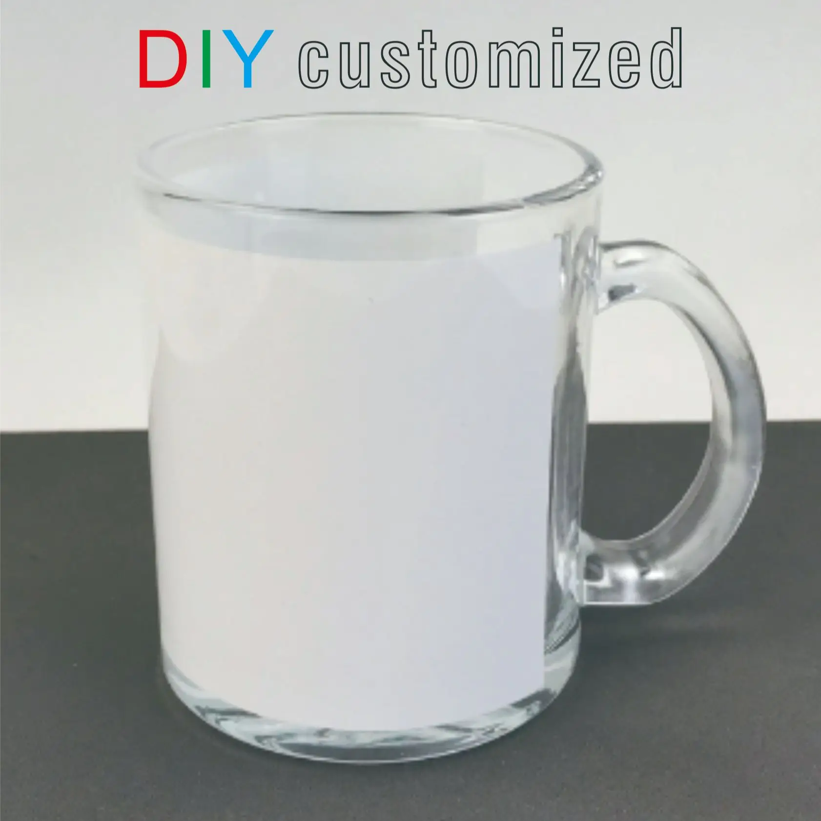 Personalized 11oz Glass Mug – Customizable Coffee Cup with Printed Design
