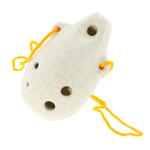 6 отверстий керамический альт C тон окарина китайский музыкальный инструмент белый