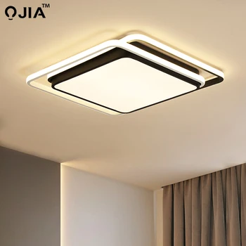 

Led light ceiling Black White frame for Living Room Remote Control Lamp Fixture Dimmable Lustre dero AC85-260V