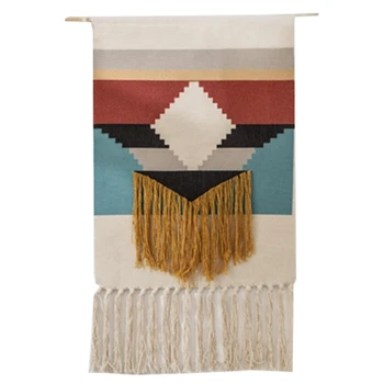 

Macrame Tapestry Hand Woven Tapestry Muslim Ornament Tassel Bohemian Wall Hanging Tapestries Morocco Boho Apartment Home Decor