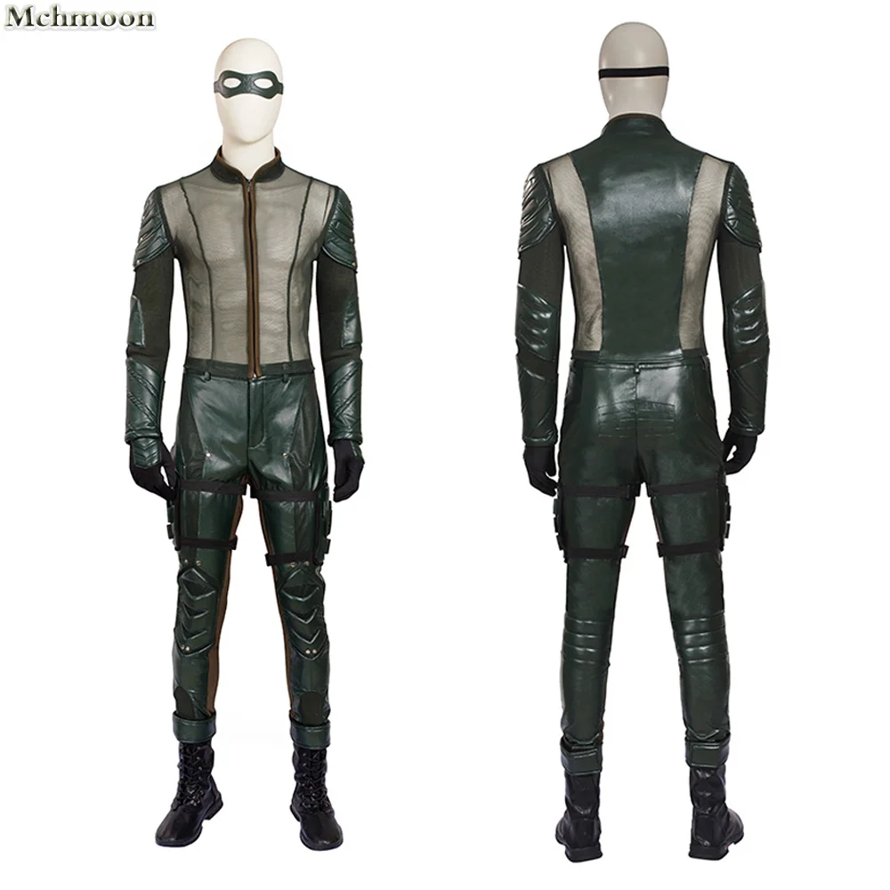 Disfraz de la flecha verde de la temporada 5 para hombre, traje de Oliver  Quee para Halloween, pantalón de cuero para adulto - AliExpress, image size:1000x1000