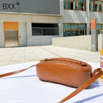 

[BXX] Small Genuine Leather Stone Pattern Shoulder Bags For Women 2020 Summer Fashion Handbags Female Travel Hand Bag HM340