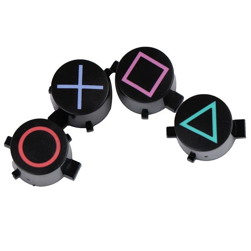 Replacement 4pcs Plastic Button ABXY Controller Button Repair Part for PS4