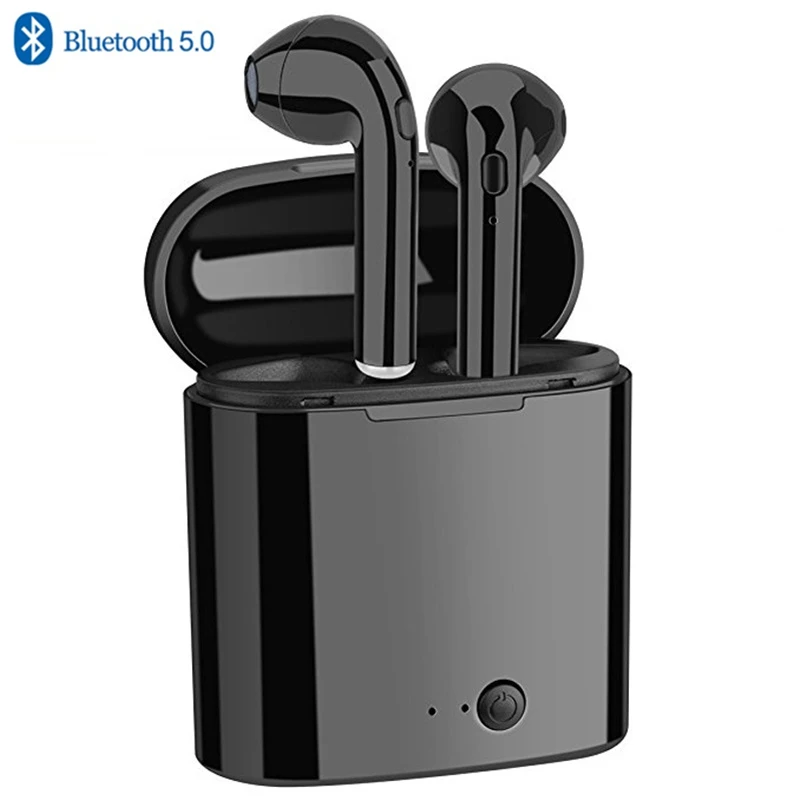 Беспроводные Bluetooth наушники i7s TWS спортивные вкладыши гарнитура чехол с