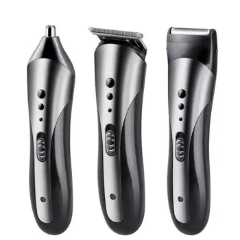 

3 In 1 Razor Hair Clipper Nose Hair Clipper Set Multi-Function Nose Clipper Washable Waterproof Razor With 4 Limit Comb