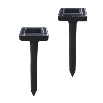 

2 Pcs Solar Ultrasonic Vibrating Rat Repeller Outdoor Utility Insect Repeller Waterproof Ultrasonic Snake Repellent Device