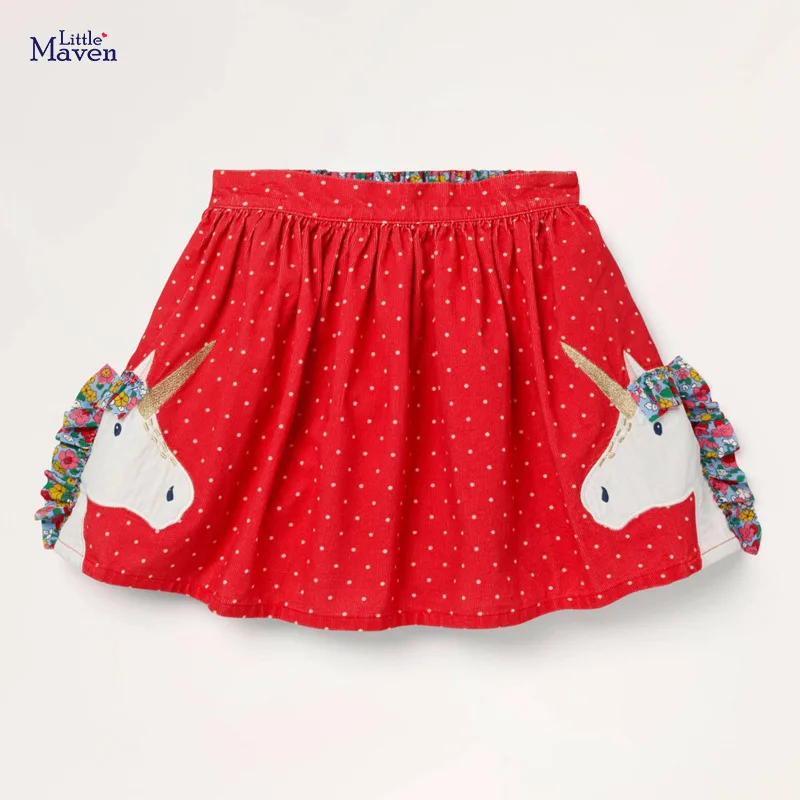 SummerBabyGirlClothesCottonDotMiniUnicornEmbroiderySchoolCute