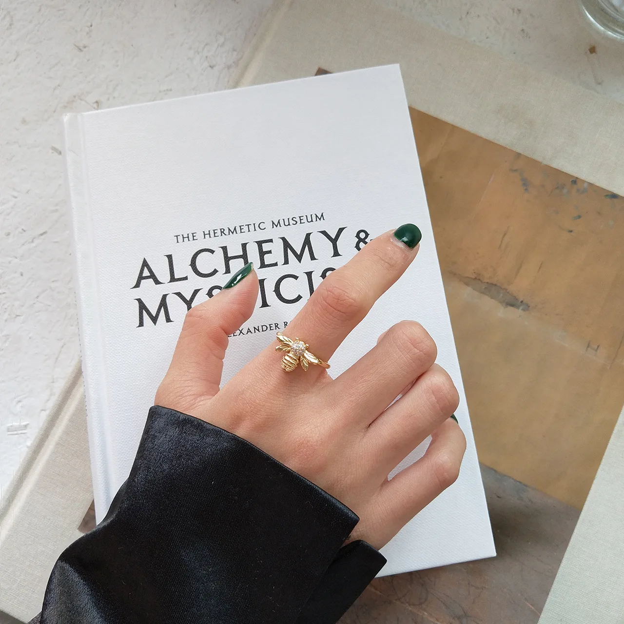 925 пробы серебряные кольца минималистичные медовый Шмель Кольцо пчела для женщин Bijoux изменяемое циркониевое Золотое кольцо с камнем