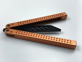 

Clear Inventory Butterfly Trainer Knife Blade 420 steel Handle Knife Not Sharp Camping Hunting Knife Pocket Knife