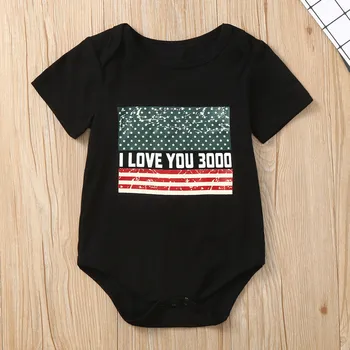 

lovely Baby clothes Комбинезон детский Baby onesie boy girl Romper Newborn 4th of July Star Stripe Family Flag Patriotic H5