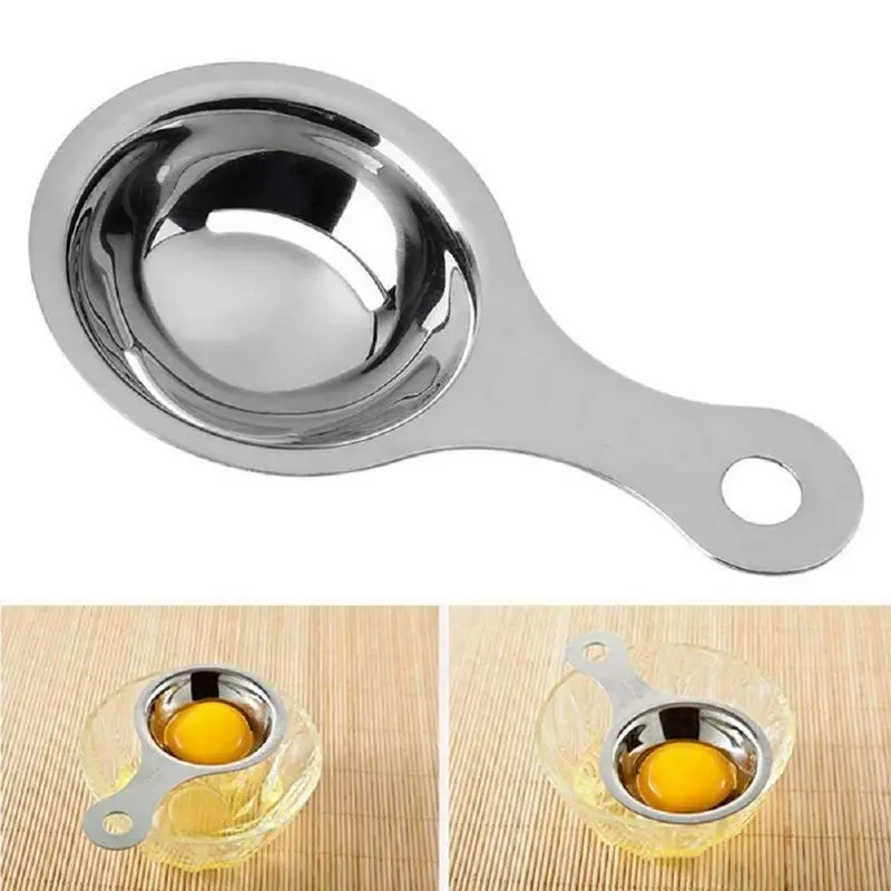 

Big deal Separator of egg yolk in stainless steel Separator White Egg Sieve Device Mini kitchen utensils (13 x 7 x 2.8 cm)