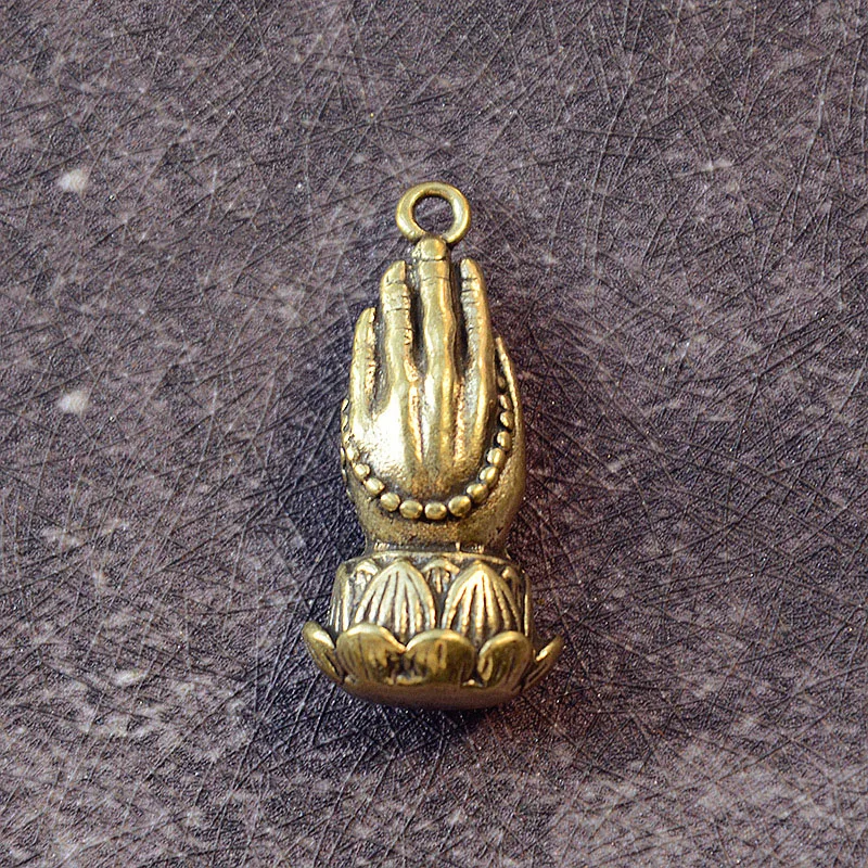 brass buddha hand pendants (4)