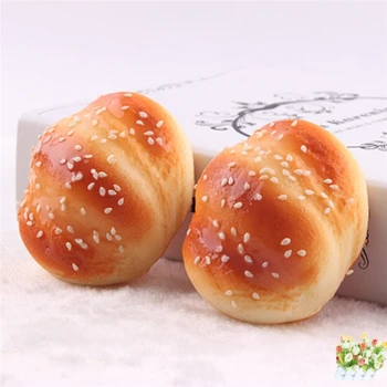BunsBun Deocration8cm X7cm Smile Bread Fragrancy Shape Pendant Charm Phone Straps  Marshmallow Squishy
