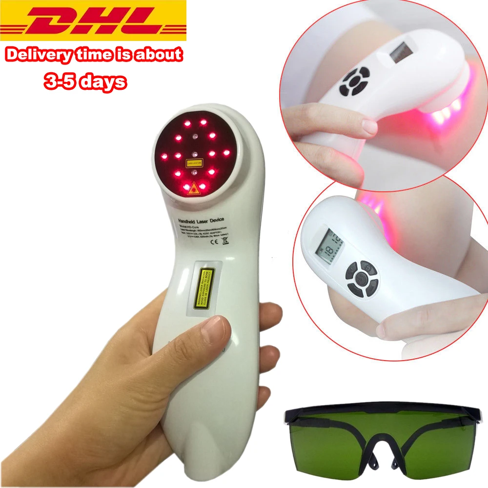 

Cold Laser Quantum Therapy for body pain Relief LLLT Cold Laser Therapy Device Powerful Handheld Home Use device safety goggles
