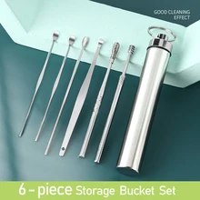 

6/7 Pcs Ear Pick Set Earwax Removal Tool Stainless Steel Curette Ear Pick Cleaner Ear Cleaning Spoon Care