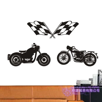 

Vintage Motorcycle Racing Sticker Vehicle Decal Posters Vinyl Wall Decals Classical Autobike Pegatina Decor Mural Sticker