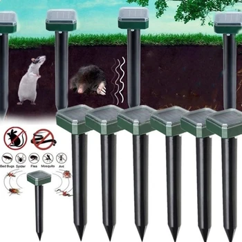 

Solar Ultrasonic Repeller Spike Garden Pest Deterrent Outdoor Ultrasonic Pest Repeller Mouse Trap Device