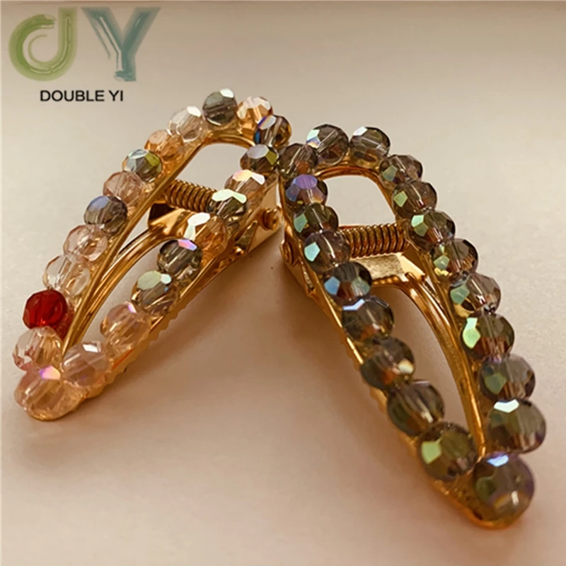 3pcs/pack Crystal hairpin flash laser rhinestone edge clip fairy bang clip hair accessories Free shipping