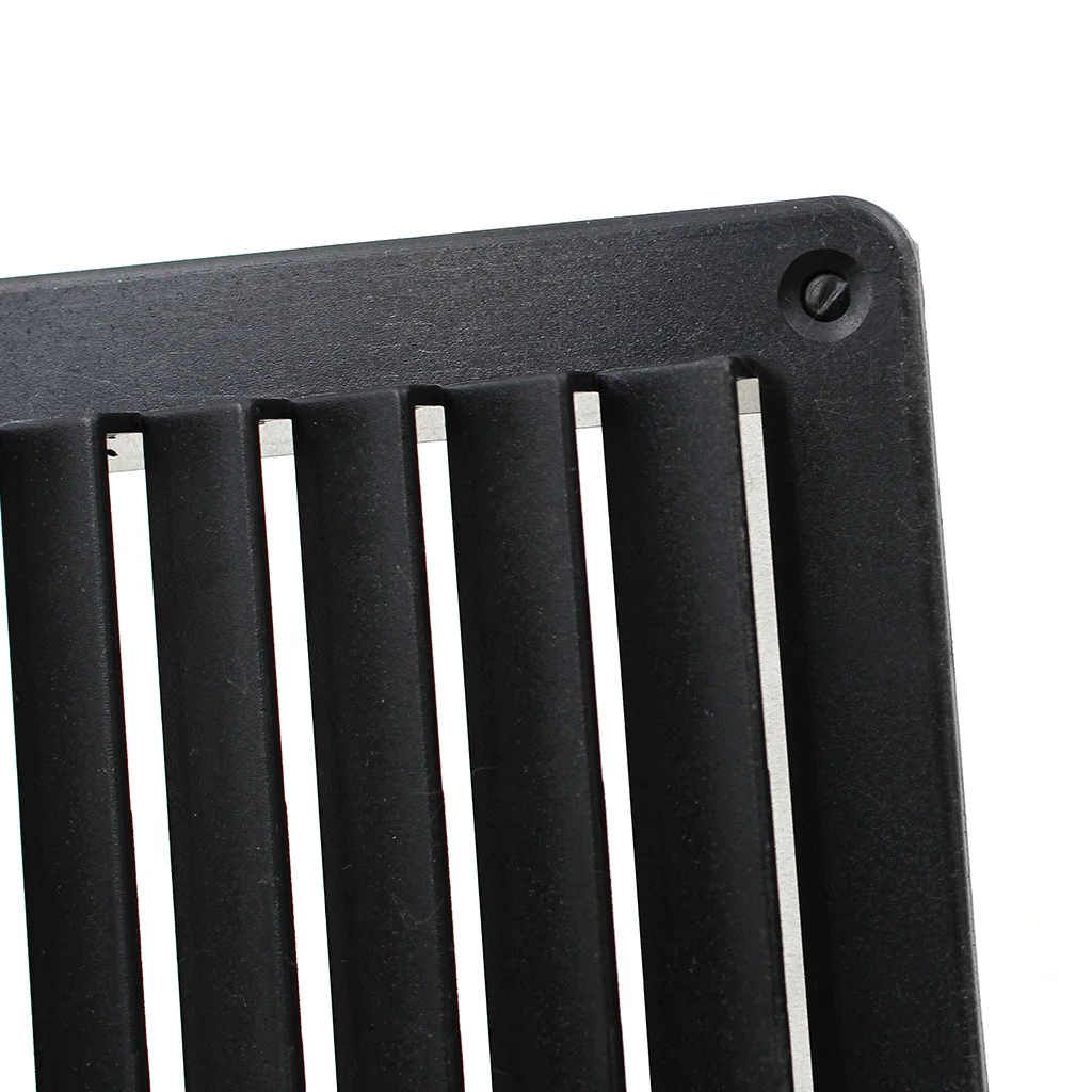 ABS Plastic Stamped Louvered Vent for Marine Boat Yacht Caravan - Rectangular - 26x12.5cm/ 10.24''x 8.5'', Black