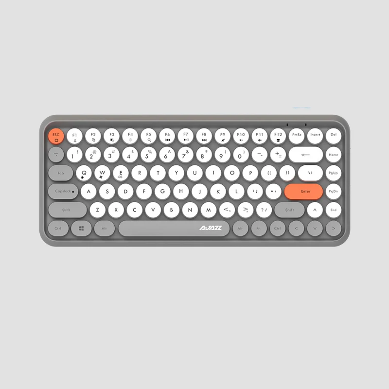 Grey Цветная клавиатура Bluetooth Беспроводная 84 клавишная клавиатура - Цвет: Grey