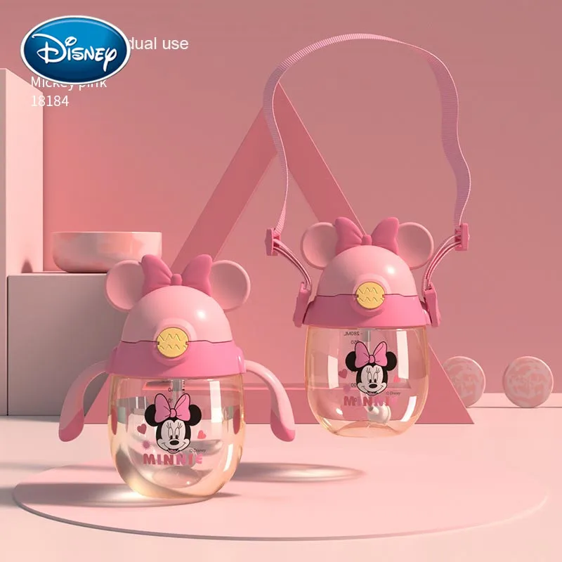 Disney baby cup Детская кружка с ремнем питьевое молоко PPSU детская обучающая емкость с безмен Бутылка чайник