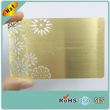 Позолоченная матовая отделка пользовательская металлическая членская карта
