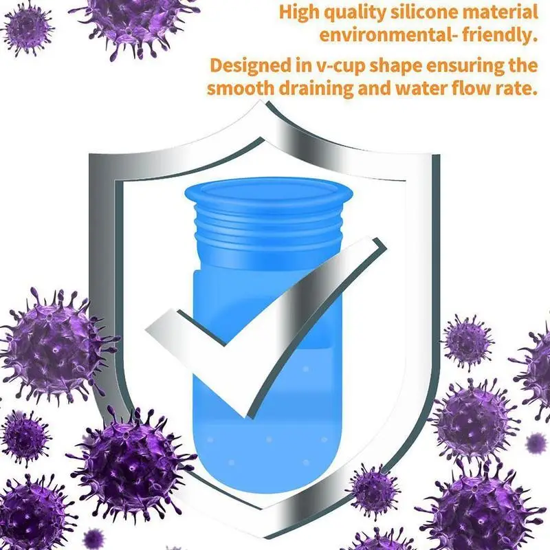

1pc Deodorizing Silicone Floor Drain Core Pipe Sewer Stainless Steel Stopper Water Toilet Seal