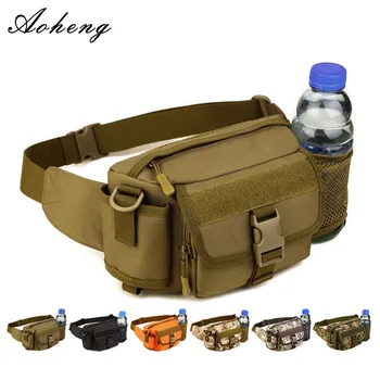 

Unisex Heuptas Camouflage Klimmen Wandelen Taille Pack Pouch Fanny Pack met Water Fles Houder Waterdicht Riem Bum Heuptas